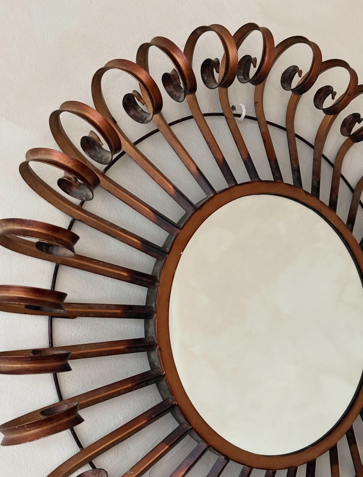 Curled Sunburst Mirror [Spain, 1960s]