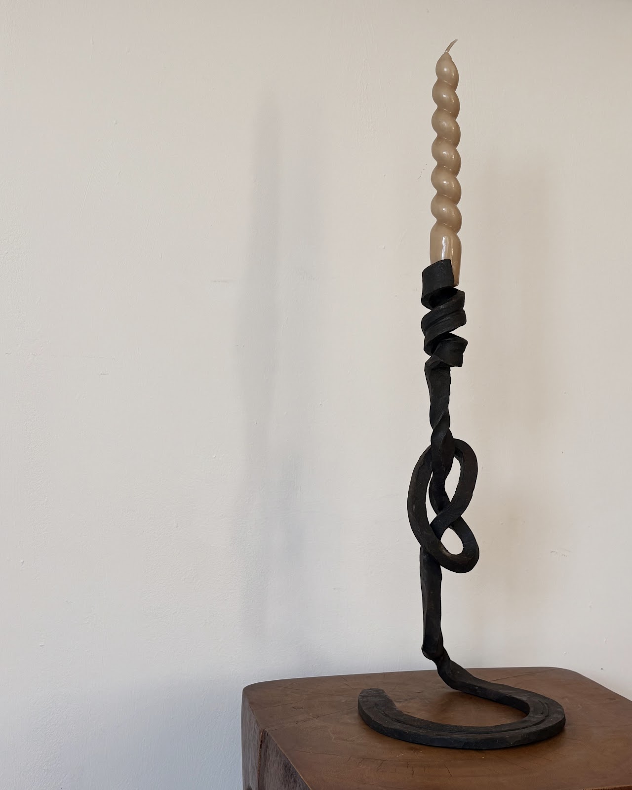 Wrought Iron Horseshoe Candle Holder [Europe, circa 1950s]