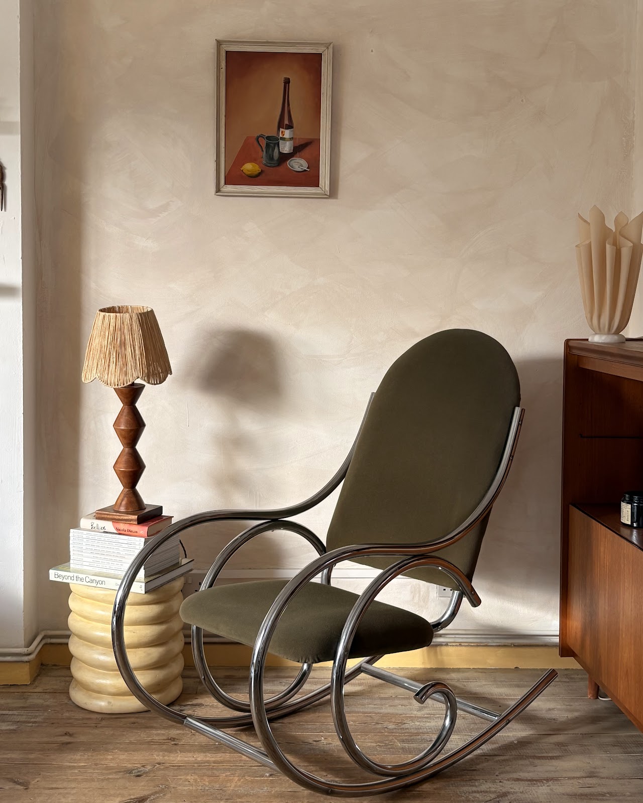 Vintage Bauhaus Style Chrome Rocking Chair [Germany, 1970s]